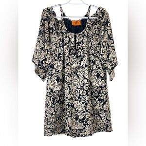 VOOM by Joy Han dress flora negra Size Medium